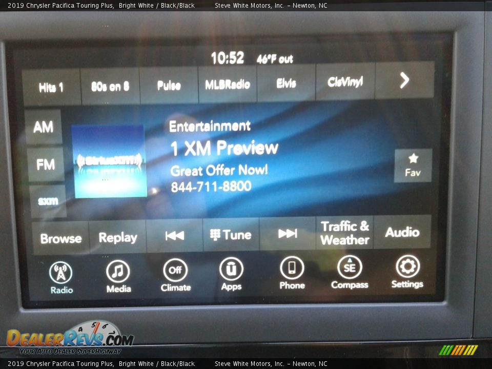 2019 Chrysler Pacifica Touring Plus Bright White / Black/Black Photo #24