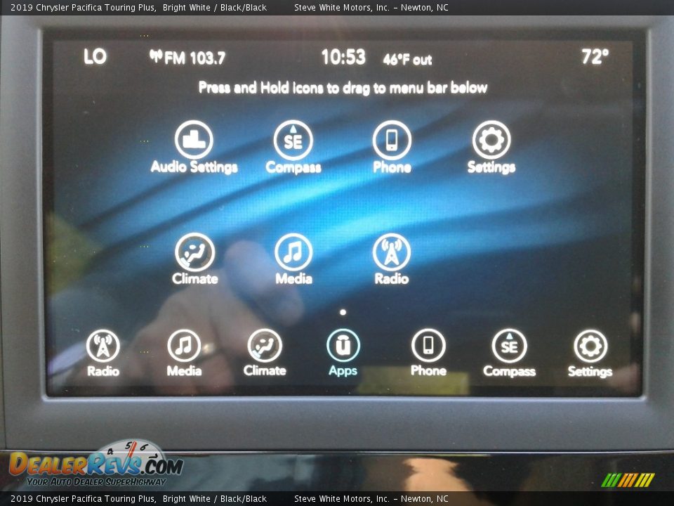 2019 Chrysler Pacifica Touring Plus Bright White / Black/Black Photo #28