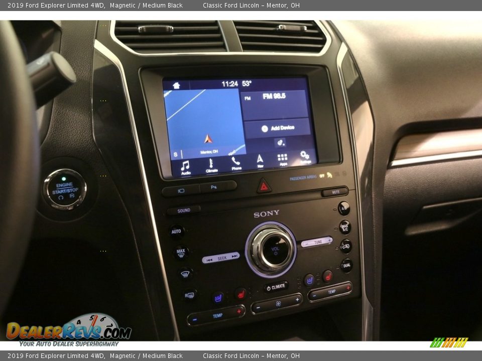 2019 Ford Explorer Limited 4WD Magnetic / Medium Black Photo #9