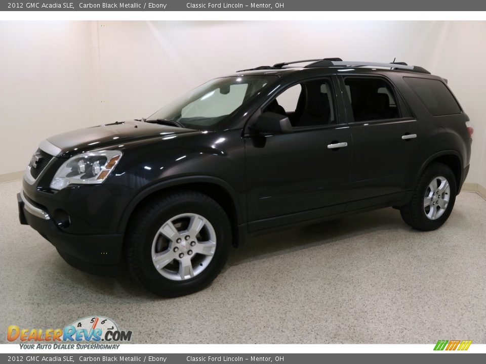 2012 GMC Acadia SLE Carbon Black Metallic / Ebony Photo #3