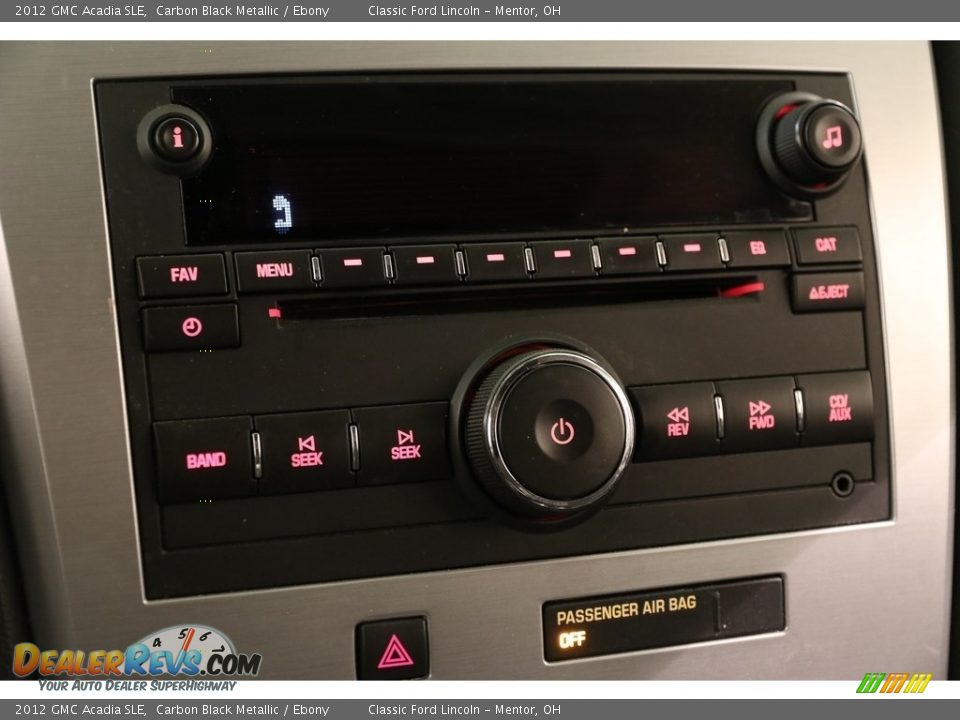 2012 GMC Acadia SLE Carbon Black Metallic / Ebony Photo #10