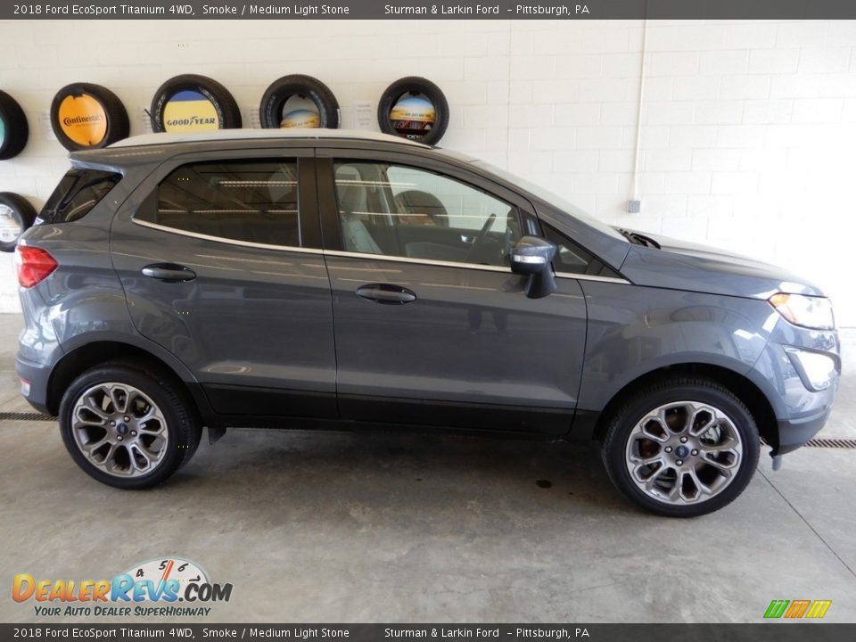 2018 Ford EcoSport Titanium 4WD Smoke / Medium Light Stone Photo #3