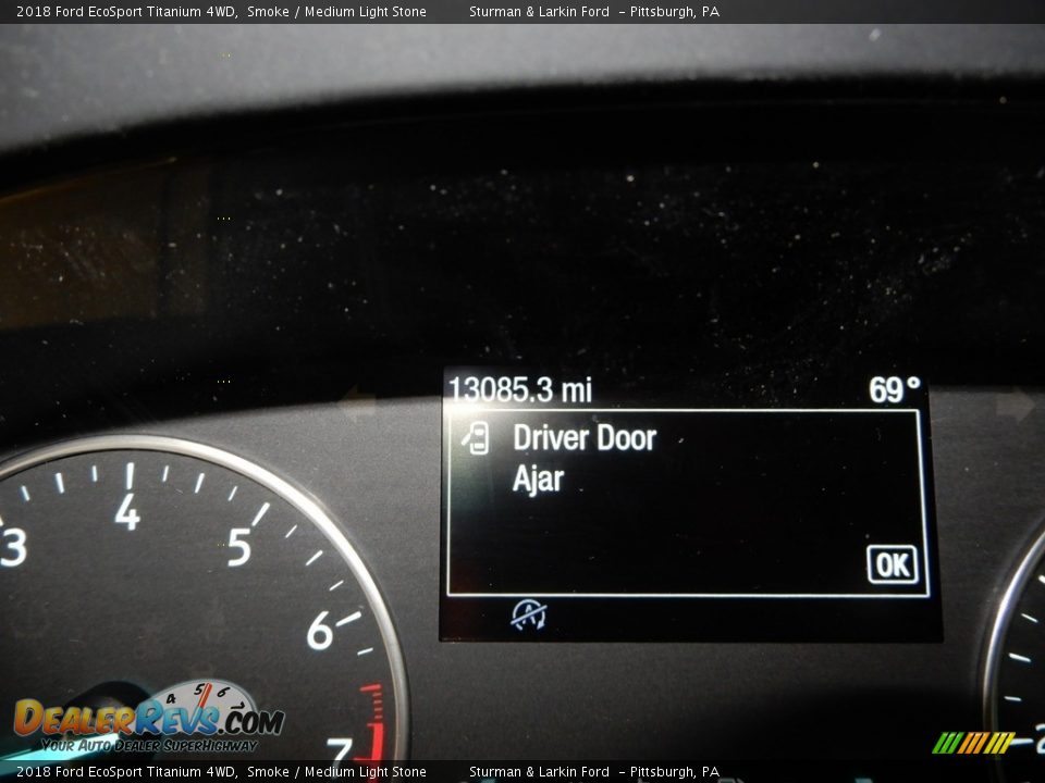 2018 Ford EcoSport Titanium 4WD Smoke / Medium Light Stone Photo #25