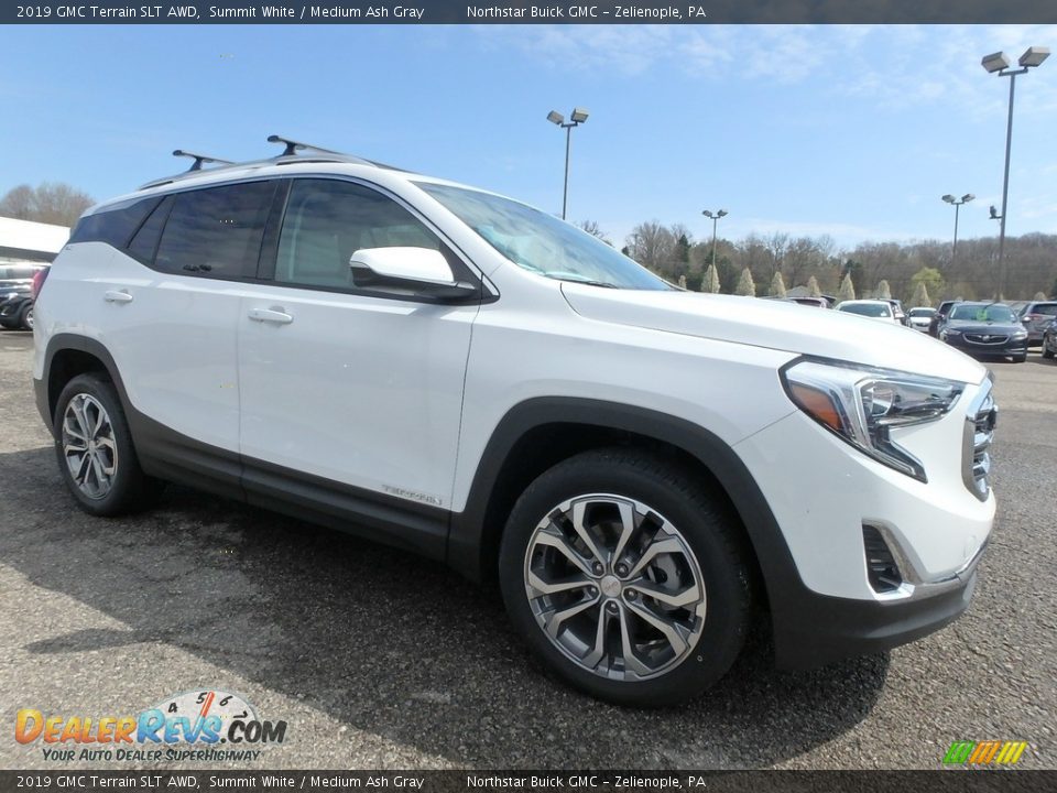 Summit White 2019 GMC Terrain SLT AWD Photo #3