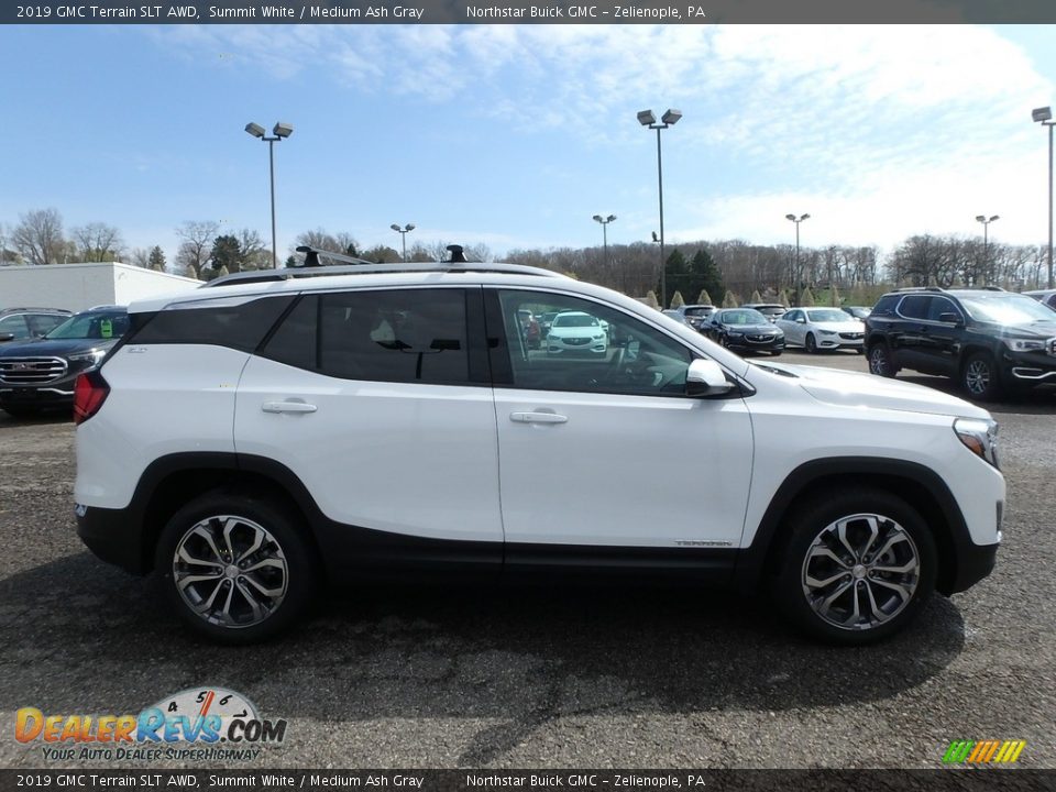 Summit White 2019 GMC Terrain SLT AWD Photo #4