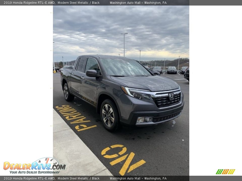 2019 Honda Ridgeline RTL-E AWD Modern Steel Metallic / Black Photo #4