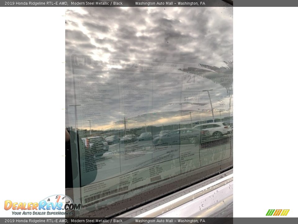 2019 Honda Ridgeline RTL-E AWD Modern Steel Metallic / Black Photo #15