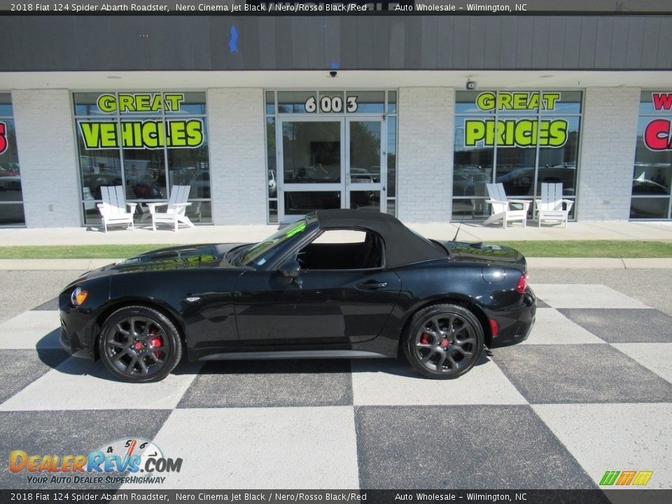 2018 Fiat 124 Spider Abarth Roadster Nero Cinema Jet Black / Nero/Rosso Black/Red Photo #1