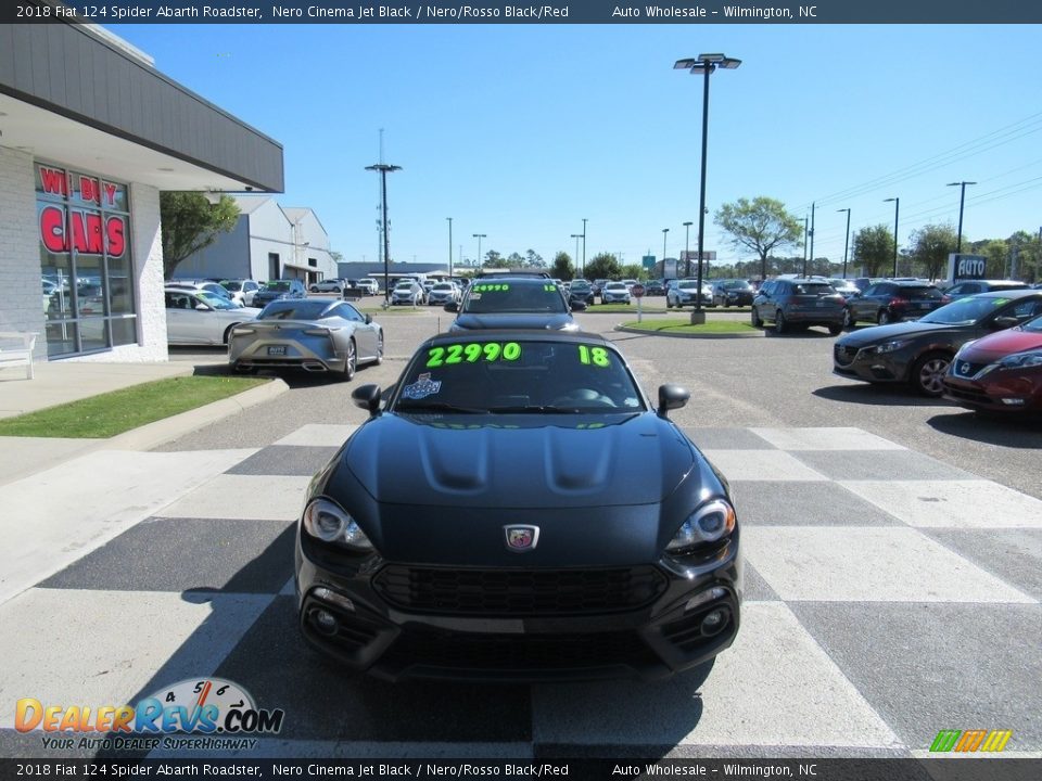 2018 Fiat 124 Spider Abarth Roadster Nero Cinema Jet Black / Nero/Rosso Black/Red Photo #2