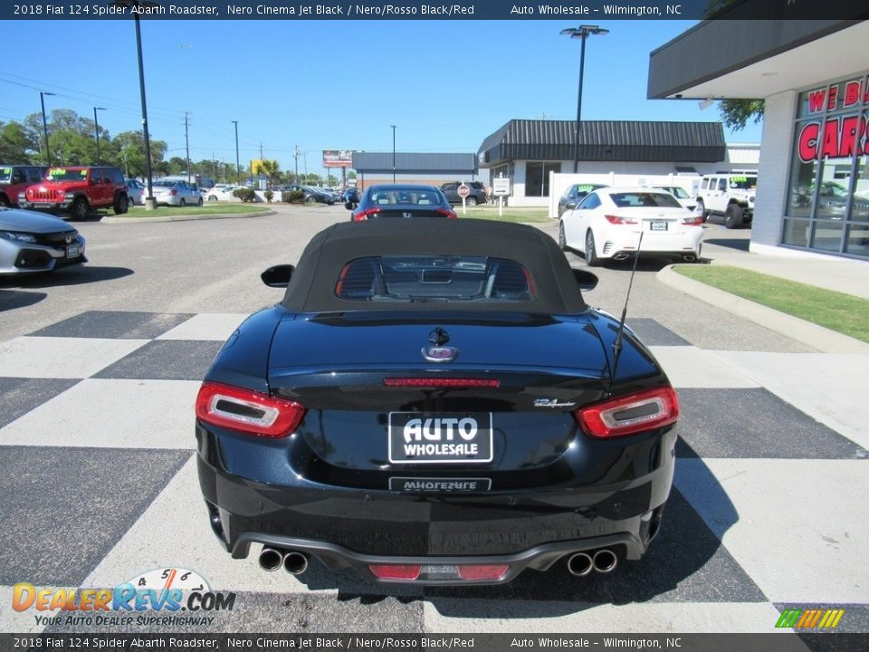 2018 Fiat 124 Spider Abarth Roadster Nero Cinema Jet Black / Nero/Rosso Black/Red Photo #5