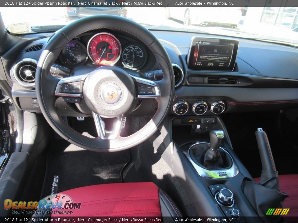 2018 Fiat 124 Spider Abarth Roadster Nero Cinema Jet Black / Nero/Rosso Black/Red Photo #13