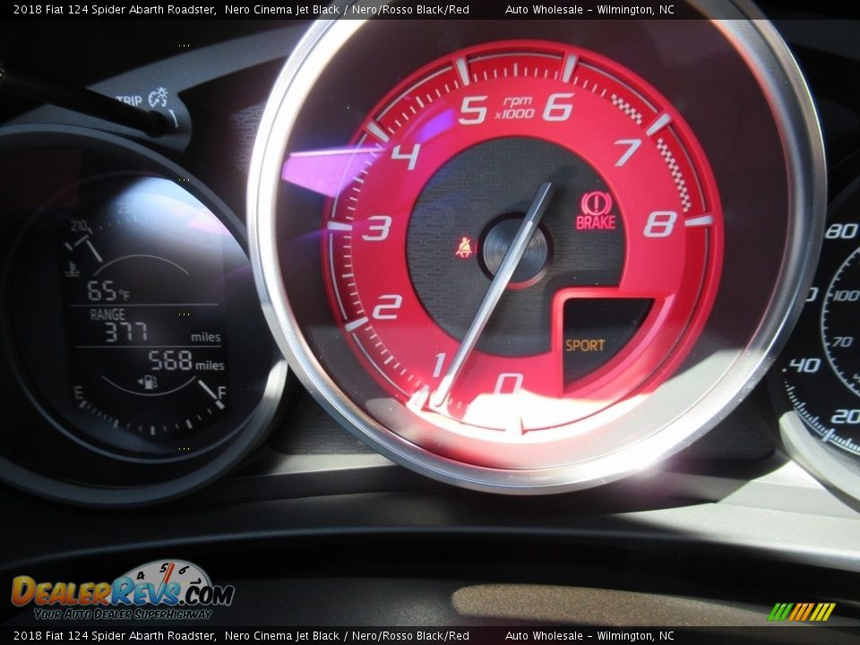 2018 Fiat 124 Spider Abarth Roadster Nero Cinema Jet Black / Nero/Rosso Black/Red Photo #14