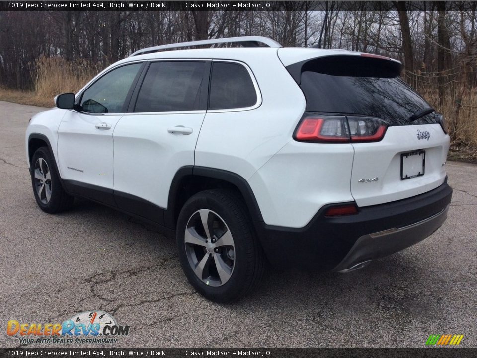 2019 Jeep Cherokee Limited 4x4 Bright White / Black Photo #4