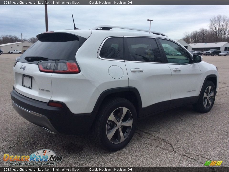 2019 Jeep Cherokee Limited 4x4 Bright White / Black Photo #6
