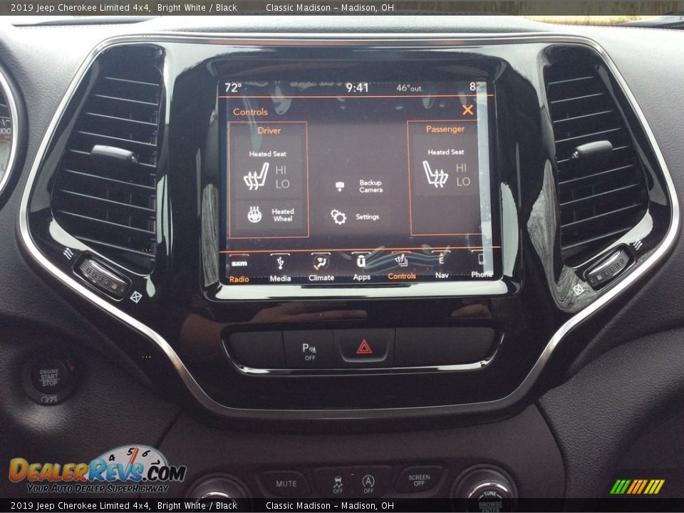 2019 Jeep Cherokee Limited 4x4 Bright White / Black Photo #14