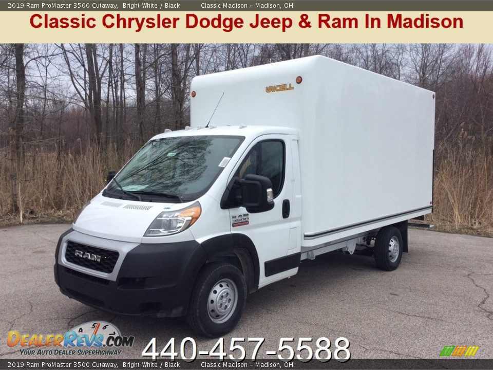 2019 Ram ProMaster 3500 Cutaway Bright White / Black Photo #1