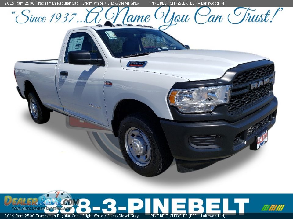 2019 Ram 2500 Tradesman Regular Cab Bright White / Black/Diesel Gray Photo #1