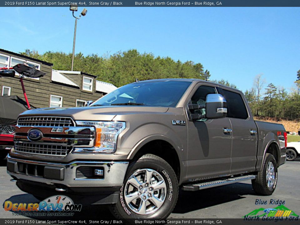 2019 Ford F150 Lariat Sport SuperCrew 4x4 Stone Gray / Black Photo #1