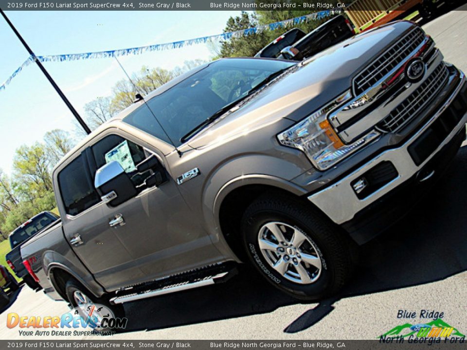 2019 Ford F150 Lariat Sport SuperCrew 4x4 Stone Gray / Black Photo #34