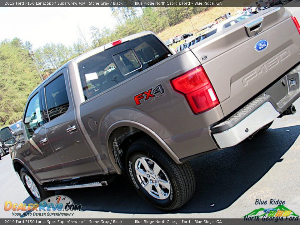 2019 Ford F150 Lariat Sport SuperCrew 4x4 Stone Gray / Black Photo #36