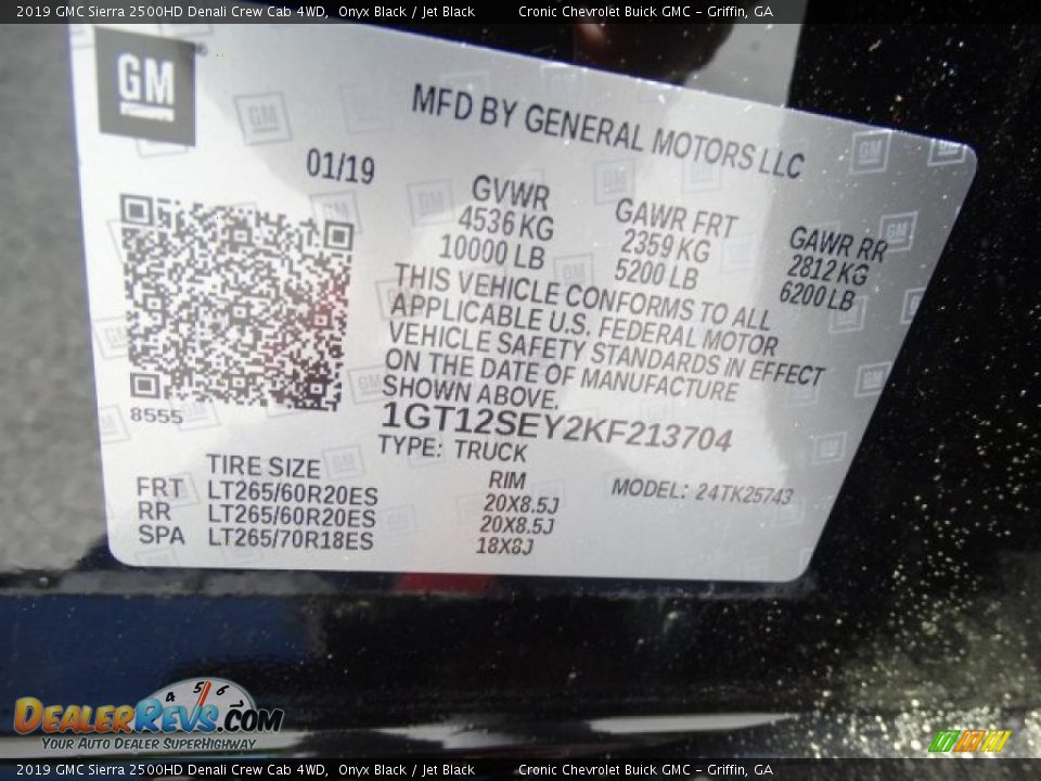 2019 GMC Sierra 2500HD Denali Crew Cab 4WD Onyx Black / Jet Black Photo #32