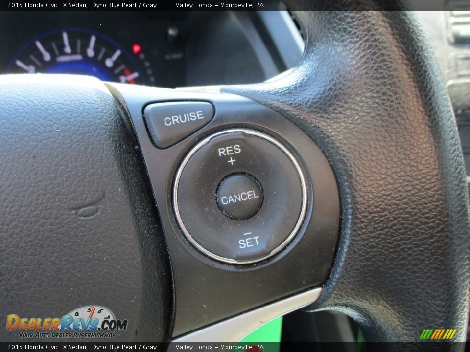 2015 Honda Civic LX Sedan Dyno Blue Pearl / Gray Photo #16