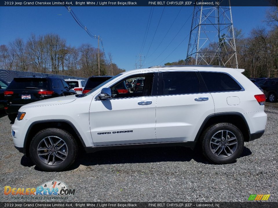 2019 Jeep Grand Cherokee Limited 4x4 Bright White / Light Frost Beige/Black Photo #3