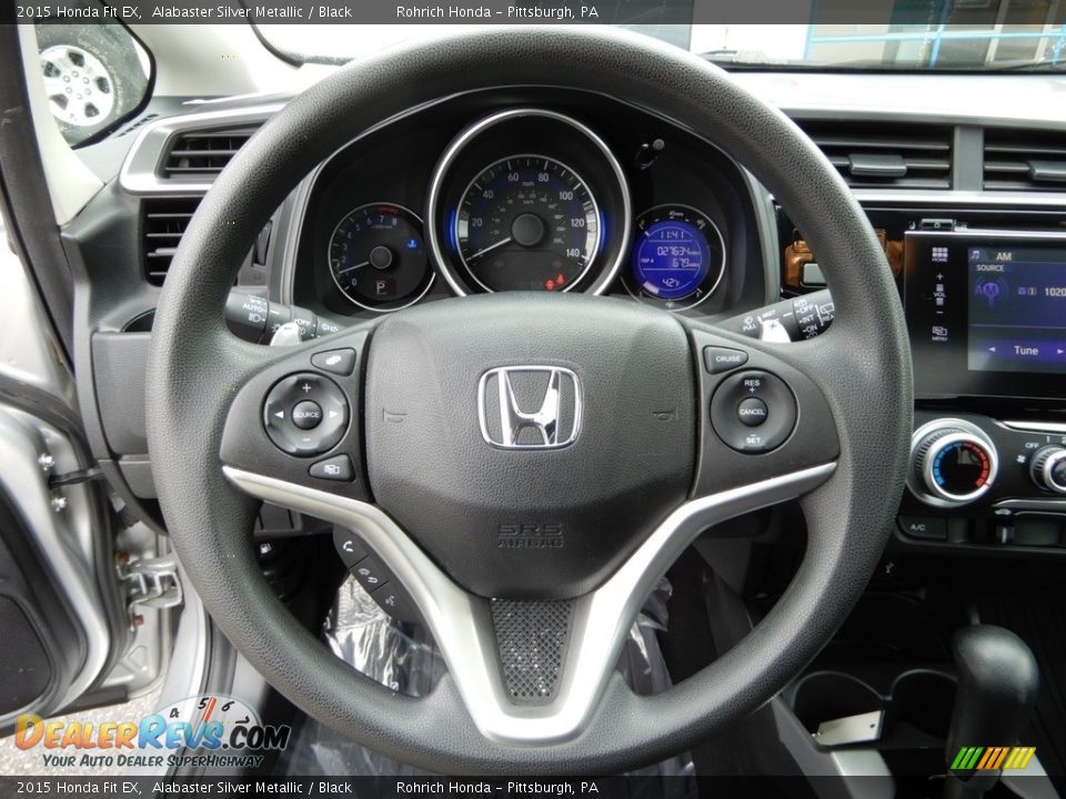 2015 Honda Fit EX Alabaster Silver Metallic / Black Photo #21