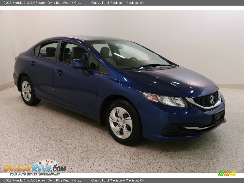 2013 Honda Civic LX Sedan Dyno Blue Pearl / Gray Photo #1