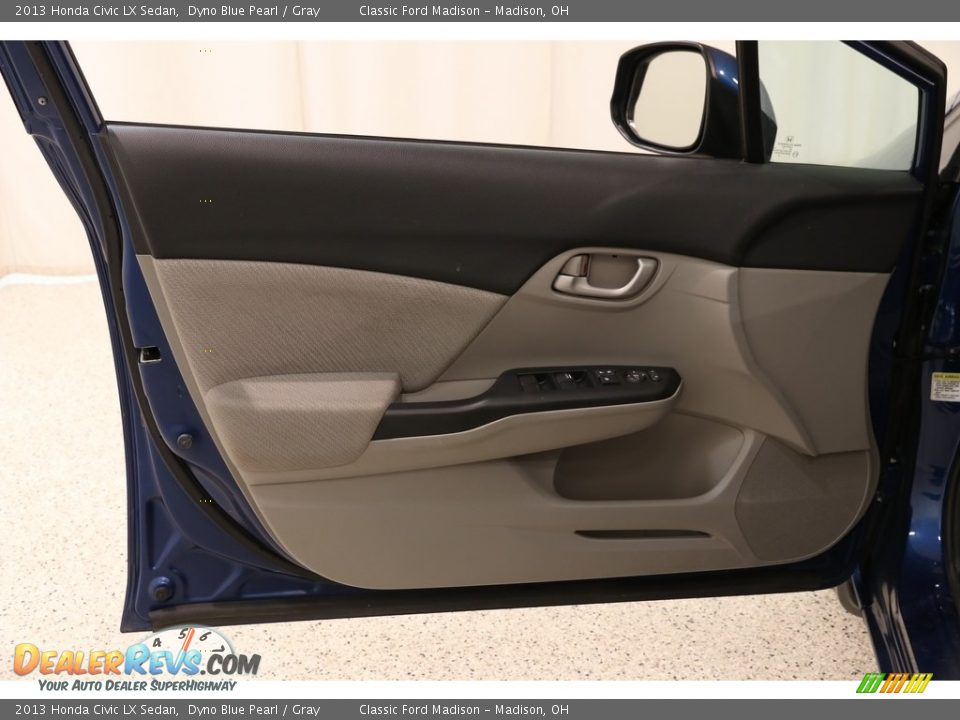 2013 Honda Civic LX Sedan Dyno Blue Pearl / Gray Photo #4