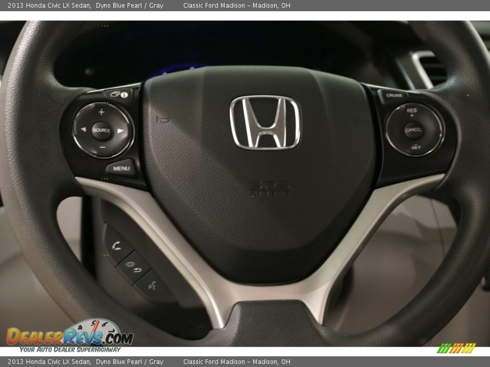 2013 Honda Civic LX Sedan Dyno Blue Pearl / Gray Photo #8
