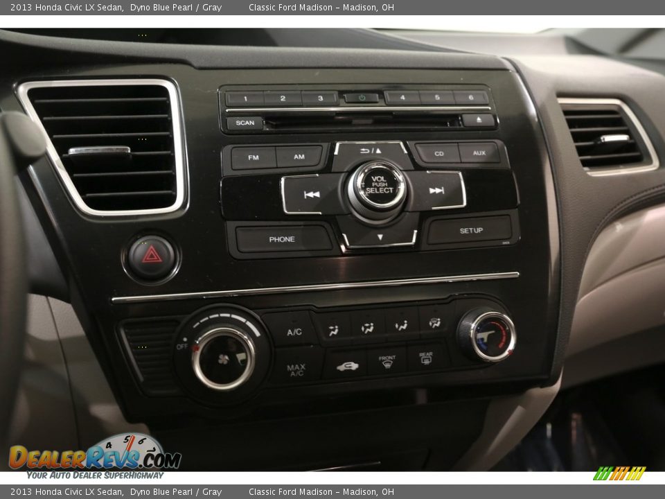 2013 Honda Civic LX Sedan Dyno Blue Pearl / Gray Photo #9