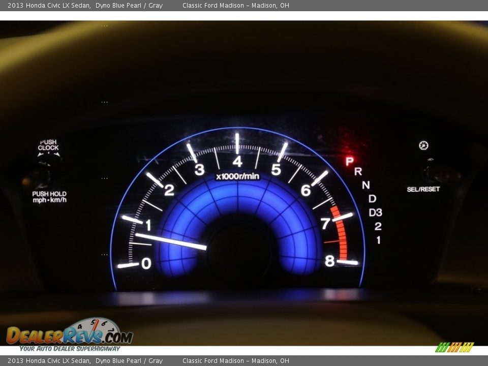 2013 Honda Civic LX Sedan Dyno Blue Pearl / Gray Photo #11