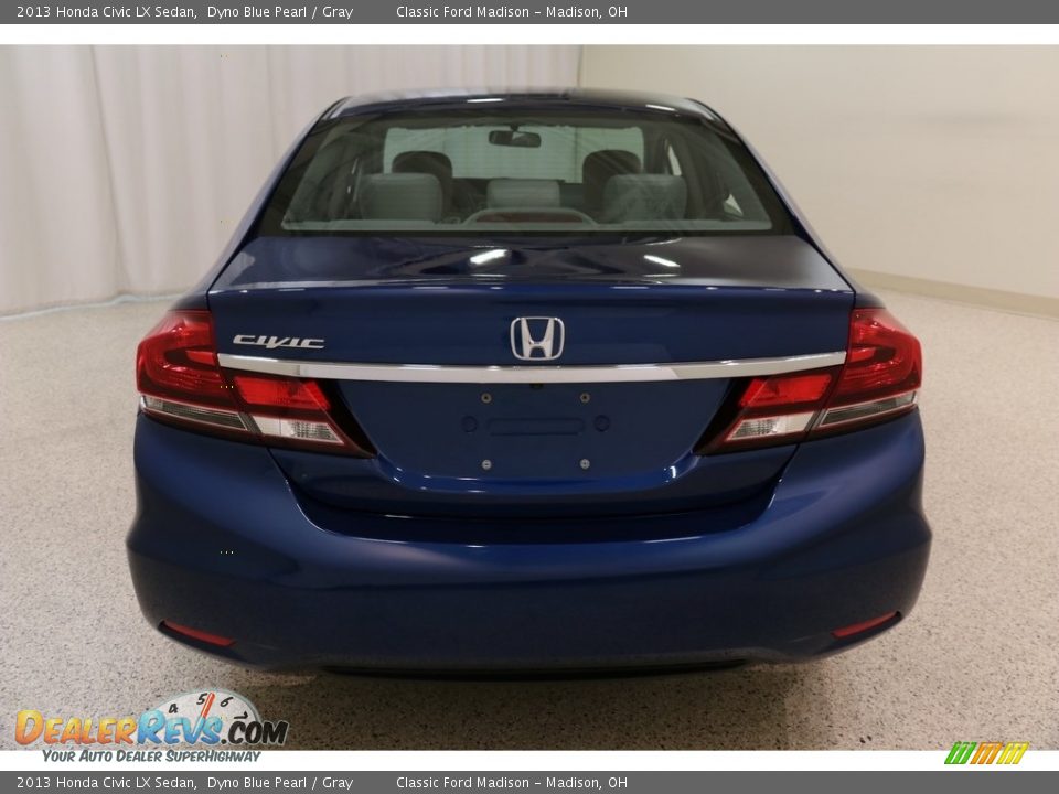 2013 Honda Civic LX Sedan Dyno Blue Pearl / Gray Photo #21