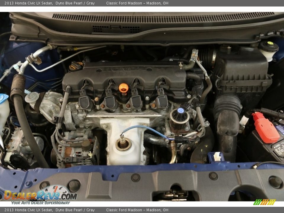 2013 Honda Civic LX Sedan Dyno Blue Pearl / Gray Photo #22