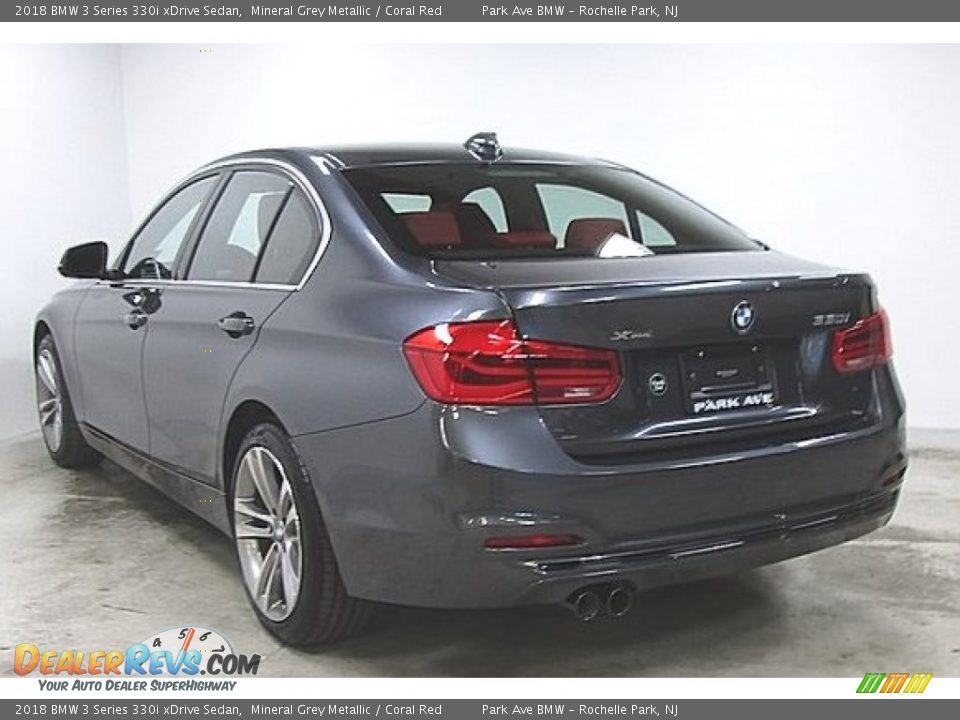 2018 BMW 3 Series 330i xDrive Sedan Mineral Grey Metallic / Coral Red Photo #1