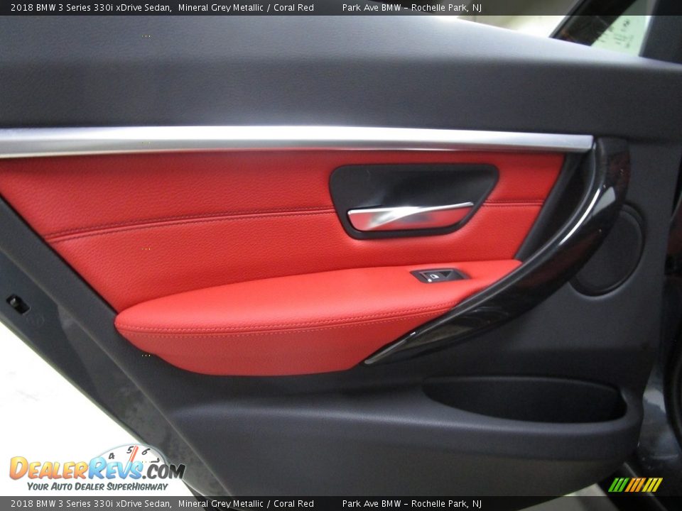 2018 BMW 3 Series 330i xDrive Sedan Mineral Grey Metallic / Coral Red Photo #9