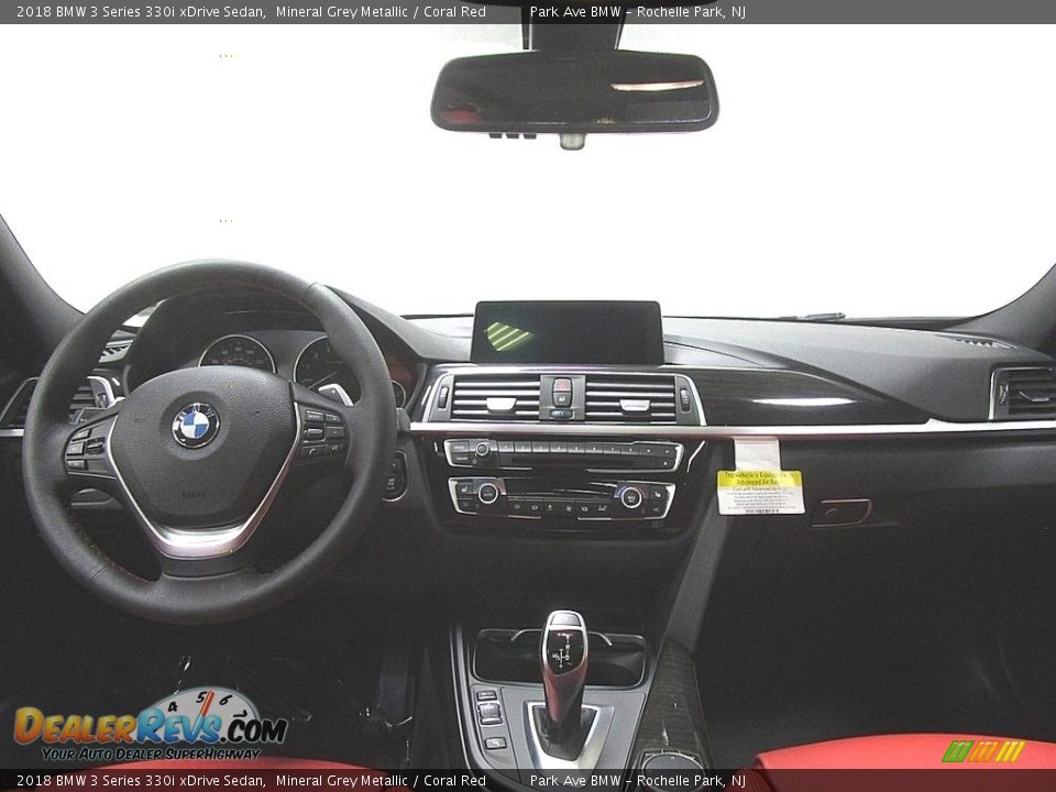2018 BMW 3 Series 330i xDrive Sedan Mineral Grey Metallic / Coral Red Photo #21