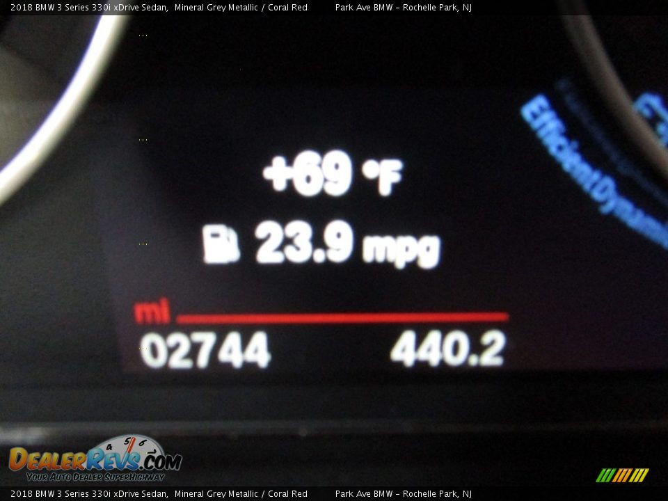 2018 BMW 3 Series 330i xDrive Sedan Mineral Grey Metallic / Coral Red Photo #23