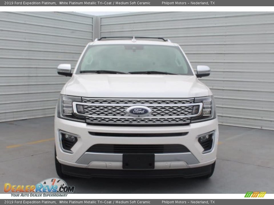2019 Ford Expedition Platinum White Platinum Metallic Tri-Coat / Medium Soft Ceramic Photo #3
