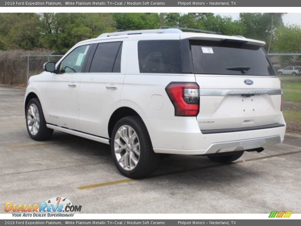 2019 Ford Expedition Platinum White Platinum Metallic Tri-Coat / Medium Soft Ceramic Photo #6