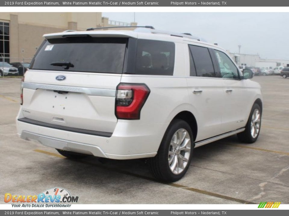 2019 Ford Expedition Platinum White Platinum Metallic Tri-Coat / Medium Soft Ceramic Photo #8