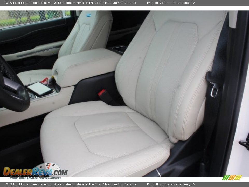 2019 Ford Expedition Platinum White Platinum Metallic Tri-Coat / Medium Soft Ceramic Photo #10
