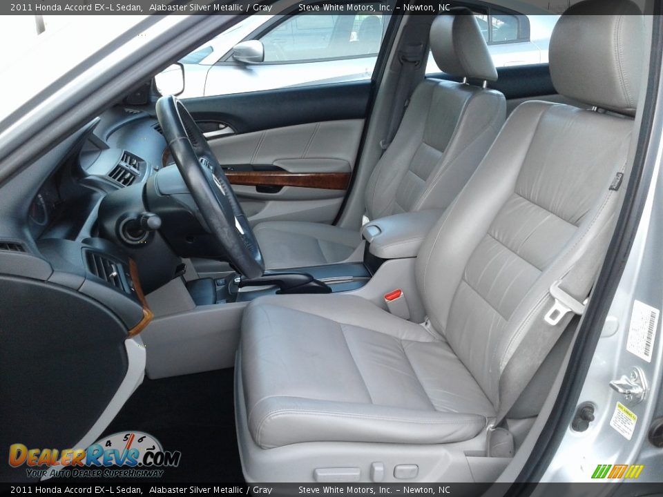 2011 Honda Accord EX-L Sedan Alabaster Silver Metallic / Gray Photo #10
