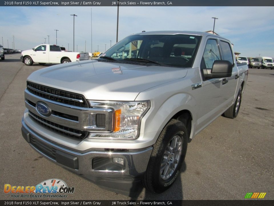 2018 Ford F150 XLT SuperCrew Ingot Silver / Earth Gray Photo #1