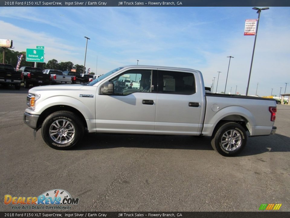 2018 Ford F150 XLT SuperCrew Ingot Silver / Earth Gray Photo #2