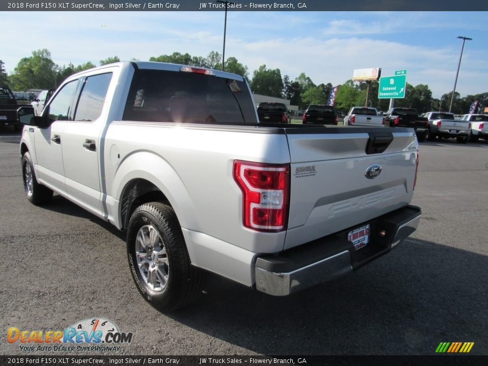 2018 Ford F150 XLT SuperCrew Ingot Silver / Earth Gray Photo #3