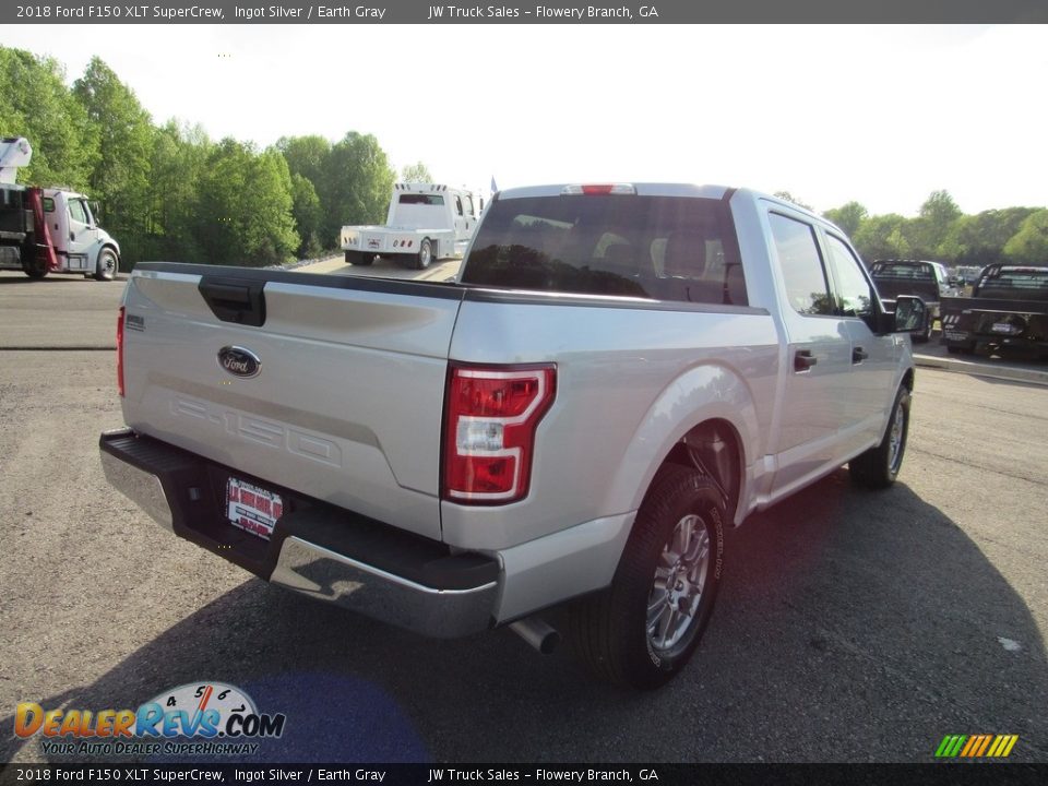 2018 Ford F150 XLT SuperCrew Ingot Silver / Earth Gray Photo #5