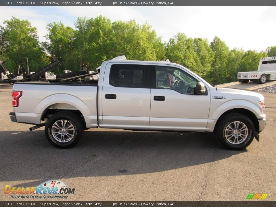2018 Ford F150 XLT SuperCrew Ingot Silver / Earth Gray Photo #6
