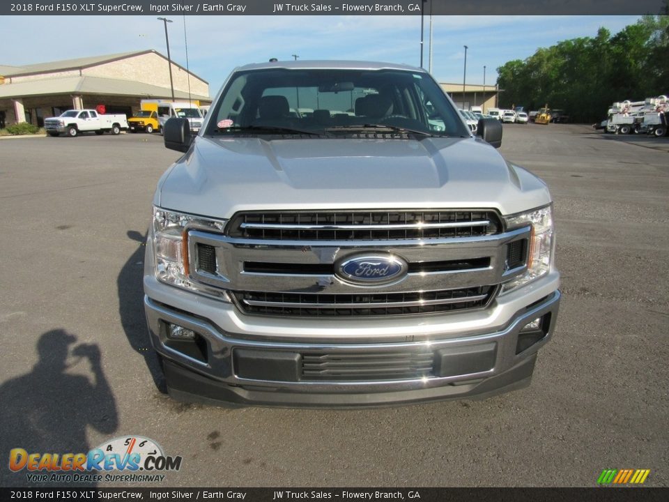 2018 Ford F150 XLT SuperCrew Ingot Silver / Earth Gray Photo #8